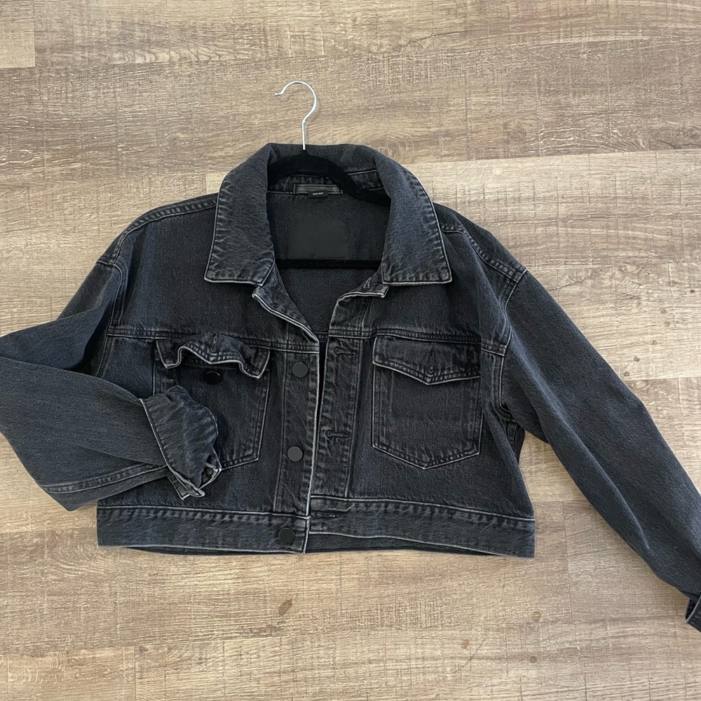 Taille Petit black/dark wash denim jacket